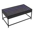 Produktbild: vidaXL Couchtisch Couchtisch mit Infinity-LED Schwarz 90x50x41 cm (1-St)
