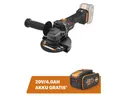 Produktbild: Akku-Winkelschleifer WORX WX814.9 Ø 125 mm + GRATIS Zugabeartikel Ersatzakku WA3
