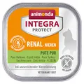 Produktbild: animonda INTEGRA PROTECT Katzenfutter nass Renal (Nieren) Pute pur (16 x 100g), vom Tierarzt empfohlen bei Niereninsuffizienz, mit Veterinären entwickeltes Diätalleinfutter für erwachsene Katzen
