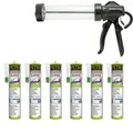 Produktbild: Petec 6x Scheibenkleber 310ml + Ausdrückpistole