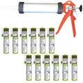 Produktbild: Petec 12x Scheibenkleber 310ml + Ausdrückpistole