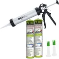 Produktbild: 2x 310ml PETEC SCHEIBENKLEBER SCHEIBEN DICHTMASSE KLEBSTOFF + KARTUSCHENPRESSE