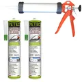 Produktbild: Petec 2x Scheibenkleber 310ml + Ausdrückpistole