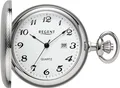Produktbild: Regent Taschenuhr P739-19537749, (Set, 2-tlg., mit dazu passender Kette), Quarzuhr, Herrenuhr, Datum, Acrylglas, Geschenkidee
