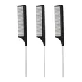 Produktbild: Eupneicu Kamm 3 Stück, Friseur Kamm, Feiner Haarkamm Nadelstielkamm, Stielkamm Friseur, Kohlefaserkamm, Antistatischer, Hitzebeständig, Hair Comb für Verschiedene Arten Haare, für Frauen und Mann