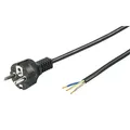 Produktbild: Netzkabel 2m schwarz 3x1,5mm²  Schutzkontakt-Stecker gerade an offenes Ende
