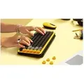 Produktbild: Logitech POP Keys Wireless Mechanical Keyboard With Emoji Keys - Mini - Kabellos - RF Wireless + Blueto - Schwarz/Grau/Gelb