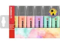 Produktbild: Textmarker Stabilo® Boss Original, Pastelltöne, Keilspitze, lichtbeständig, schnell trocknend, 6er-Etui