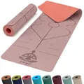 Produktbild: Yogii Yoga matte 6 mm rutschfest - TPE Fitnessmatte für Yoga, Pilates & Home Workout - Anti-Rutsch Sportmatte mit Alignment Linien - Gymnastikmatte für Damen & Herren