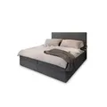 Produktbild: MASSENO Boxbett mit Bettkasten Pisa , grau , Maße (cm): B: 140 H: 98