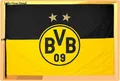 Produktbild: BVB Borussia Dortmund Hissfahne Flagge Fahne Gelb Schwarz Gr: 150x100cm NEU
