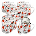 Produktbild: 10er SET DUO ANIMALS Fassbecher 430 ml CAT’S WORLD – HEARTS mit Teesieb, New ...