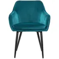 Produktbild: SalesFever Esszimmerstuhl Samt - Türkis