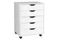 Produktbild: COSTWAY Rollcontainer, mit 5 Schubladen und Rädern, Holz, 48x39,5x65,5cm