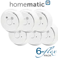 Produktbild: 6er SET Homematic IP Rauchwarnmelder mit Q-Label HmIP-SWSD-2