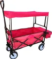 Produktbild: GreenYard Bollerwagen mit Dach und Korb, ca. 90 x 53 x 118 cm