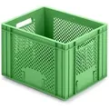 Produktbild: Eurobehälter Obst- und Gemüsekasten HxBxT 27,2 x 30 x 40 cm 26 Liter Grün Obst-Gemüsekiste Obstkorb Transportbox