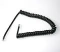 Produktbild: 2m Telefon-Hörer-Spiral-Kabel schwarz gewendelt RJ-10 4P4C 2,0 m Wendel-Schnur