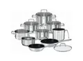 Produktbild: Rösle Kochtopfset Moments, Edelstahl, Metall, 10-teilig, 16 cm, 1,7L / 2,9L / 5,9L L,2,2 L, 35x38x64 cm, backofengeeignet, breiter Schüttrand,backofengeeignet, Kochen, Töpfe, Topfsets