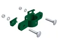 Produktbild: Doppelschelle für Pfosten Grün Ø34 mm Metallzäune Drahtzäune