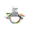 Produktbild: MUSIC STORE 60cm Stereo Patchkabel, 6er-Pack Multicolour, Winkelklinke, Basic Standard, Langlebig, Platzsparend, Ideal für Studio und Zuhause, Knickschutz
