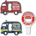 Produktbild: Flaschenöffner Polizei, Erste Hilfe, Feuerwehr (3er Set), Feuerwehr Geschenke
