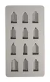 Produktbild: Rayher Silikon Gießform Mini Nordic Häuser, 12 Einzelmotive, Formgröße 14,5 x 26 x 1,5 cm, Deko skandinavischer Stil, Ausgießen mit Kreativ-Beton, Schmuck-Beton, Raysin-Gießpulver, Wachs, 36170000
