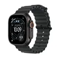 Produktbild: Apple Watch Ultra 3 Titanium Cellular 49mm Schwarz (Ocean Armband schwarz) (MF0J4QF/A)