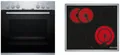 Produktbild: Bosch HND211AR62 EEK:A Einbauherd-Set mit Glaskeramik-Kochfeld (HEF010BR1+NKN645GA2E), 60cm breit, Bräterzone, 66L, 3D Heißluft, edelstahl