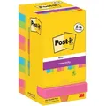 Produktbild: Post-it Notes Haftnotizblock Haftnotiz Super Sticky Notes Promotion Carnival Coll. 76X76mm 90 Blatt blau|gelb|grün