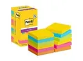 Produktbild: Post-it Carnival Collection Super Sticky Haftnotizen Quadratisch 76 x 76 mm Blanko Farbig sortiert 654-SSCARN-P8+4 90 Blatt Vorteilspack 8 + 4 Gratis
