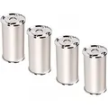 Produktbild: So-tech - sotech 4er Set Möbelfüße rado (Höhe 120 mm, ø 50 mm, Aluminium / chrom poliert) höhenverstellbare Verstellfüße