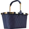 Produktbild: reisenthel Einkaufskorb carrybag frame rhombus midnight gold Kunstfaser blau