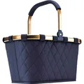 Produktbild: reisenthel® Einkaufskorb carrybag frame rhombus midnight gold Kunstfaser blau
