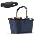 Produktbild: reisenthel Einkaufskorb carrybag frame rhombus midnight gold BK4111 + cover