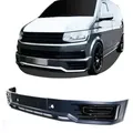 Produktbild: Frontspoilerlippe Spoiler Splitter Spoilerlippe Ansatz Lippe StoÃstange vorne für T6 mit ABE passend für VW T6 Bj. 2015-2019