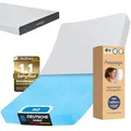 Produktbild: Arensberger Anna Gelschaum Matratze 100x200 cm – 13 cm NANOCELL® Gel-Schaum – H3 Härtegrad – Atmungsaktiv – Abnehmbarer Bezug 240g/m² – Waschbar bis 60°C – Rollmatratze Komfortmatratze
