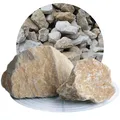 Produktbild: Kalk Ziersplitt 25 kg beige 60-120 mm Kalksplitt Yellow Sun Splitt Kies Zierkies