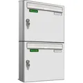 Produktbild: AL Briefkastensysteme 2 x Basic Wand Briefkasten RAL Farbe 9016 Verkehrs Weiss für Post A4, wetterfest, Artikelnummer: 431P2EA1P9016