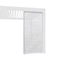Produktbild: Weide Horizontale Lamellenwand Paneel Zubehör für Weide Pergola | Aluminium | Anthrazit, Weiß, Holzoptik | 3 Breiten | Flexibler Sichtschutz und optimale Luftzirkulation (Weiß, 93 cm)