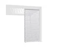 Produktbild: Weide Pavillonseitenteil Horizontale Lamellenwand für Pergola aus Aluminium 3 Maße Weiß, 93x234 cm, Seitenteil