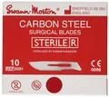 Produktbild: Swann-Morton 0201 Kohlenstoffstahl Chirurgische Skalpellklinge, Steril, Größe #10, Einzelne Folienverpackung, 100 Stück