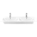 Produktbild: Duravit ME by Starck Möbel-Doppelwaschtisch, 2 Hahnlöcher, 2 Becken, mit Überlauf, 1300 mm, 2336130000, Farbe: Weiß