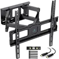 Produktbild: TV-Montage für 32-55 Zoll Flach- und Kurvendisplay oder Monitor bis 45kg, max. VESA 400x400mm - Schwarz
