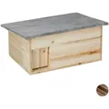 Produktbild: Relaxdays Igelhaus, Bausatz, Igelbau Mit Boden, Rattenklappe & Labyrintheingang, Holz, Hxbxt: 21 X 46 X 34 Cm, Natur