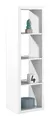 Produktbild: Raumteilerregal STYLE, Weiß, B 41 x H 147 x T 38 cm, 4 offene Fächer, 4 Etagen