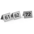 Produktbild: Tischnummer 61-72 Informationsschild, Edelstahl, 12er-Set - Hendi 663899