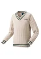 Produktbild: Yonex Langarmshirt Sweater Pullover mit V-Ausschnitt beige Jungen