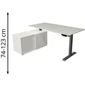 Produktbild: Kerkmann Schreibtisch Move 1, 2166, lichtgrau, mit Sideboard, elektrisch verstellbar, 160 x 102cm