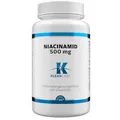 Produktbild: Klean Labs® - Niacinamid (Vitamin B3) 500 mg - 100 Kapseln - vegan, glutenfrei, ohne Gentechnik - zur Verringerung von Müdigkeit